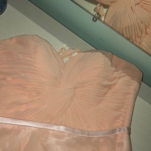 ✴️peach strapless dress